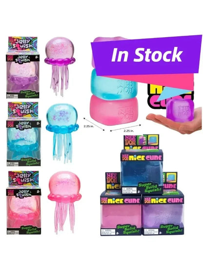 Needoh Nice Cube Sensory Stress Reliever Fidget Tool for Anxiety &Focus Desk Sensory Cube for Adults & Anti-Anxiety Squeeze Kids
